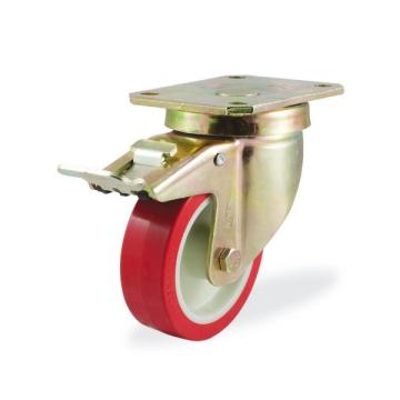 Колёсная опора KAMA 4102-PUR-100-F18 с тормозом