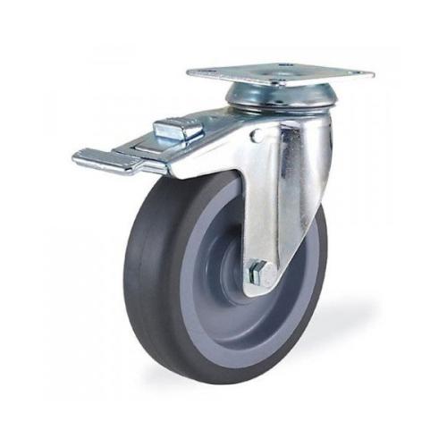 Колёсная опора Kama 2802-MTB-080-F18 с тормозом