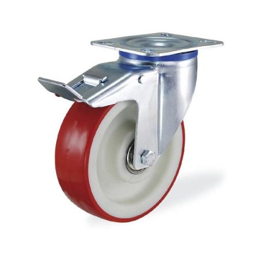 Колёсная опора KAMA 3802-PUR-125-F18 с тормозом