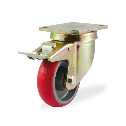 Колёсная опора KAMA 4102-D2OR-080-F18 с тормозом